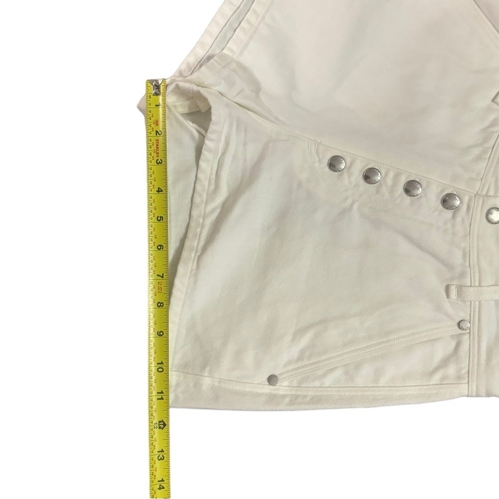 Rag & Bone Branson Snap-Front Twill Shorts Size
2 White Mid-Rise - Picture 9 of 14